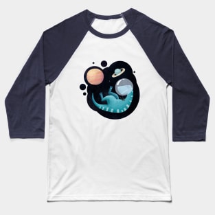 Dinosaur in space Baseball T-Shirt